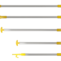 PALA DOBLE 2.10 AMARILLA RECTA CUCHARITA REFORZADA