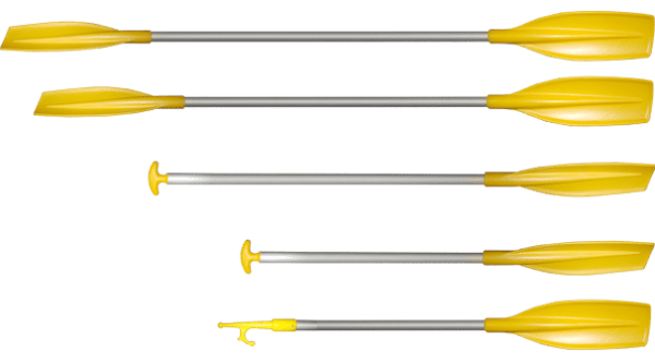 PALA DOBLE 2.10 AMARILLA RECTA CUCHARITA REFORZADA