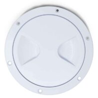 Tapa estanco plástica blanca circular – Diámetro 127mm (5″)