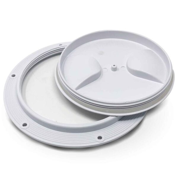 Tapa estanco plástica blanca redonda – Diámetro 203mm (8″)