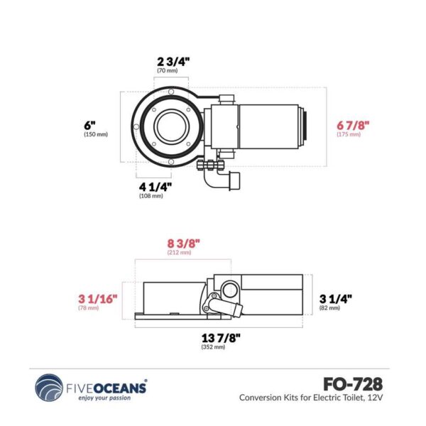 Kit conversión de inodoro manual a eléctrico 12 V