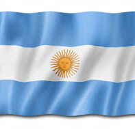 Bandera argentina con sol – 20 x 30 cms