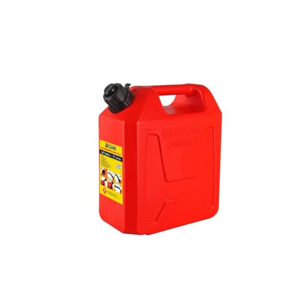 Bidón de combustible con venteo, pico vertedor y cierre automático de 10 litros