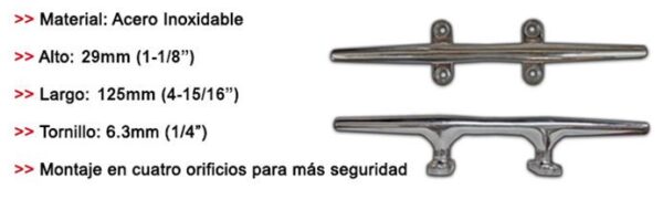 Cornamusa Inoxidable – barra de 5″