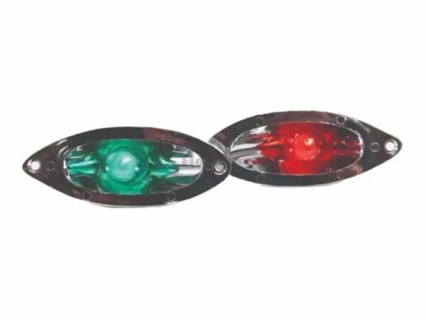 Luz de Proa para embutir Ojo de Gato en Plástico Cromado