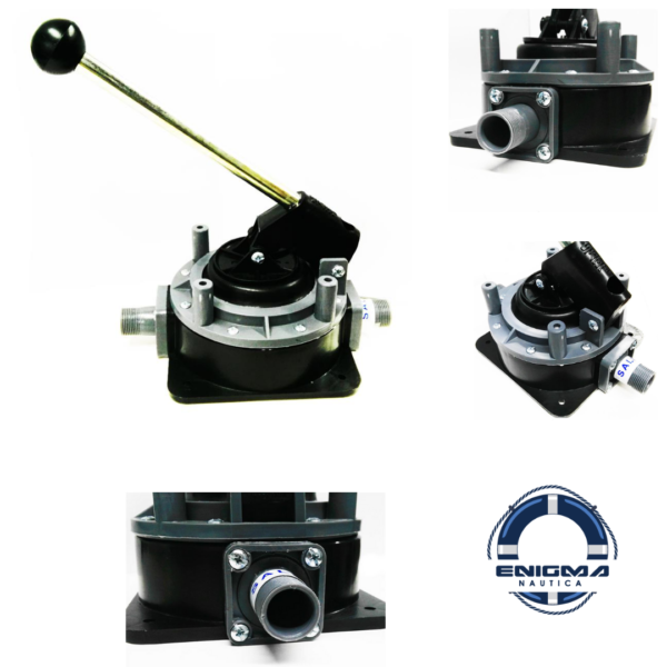 Bomba de Achique Manual con Diafragma Leys Plastico Negro