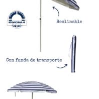 Sombrilla / parasol  para playa o jardín 2 metros de diámetro 