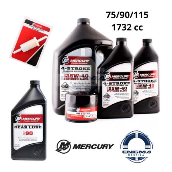 Kit de service / mantenimiento Mercury 75 / 90 /115 hp 1732 cc 4 tiempos ORIGINAL
